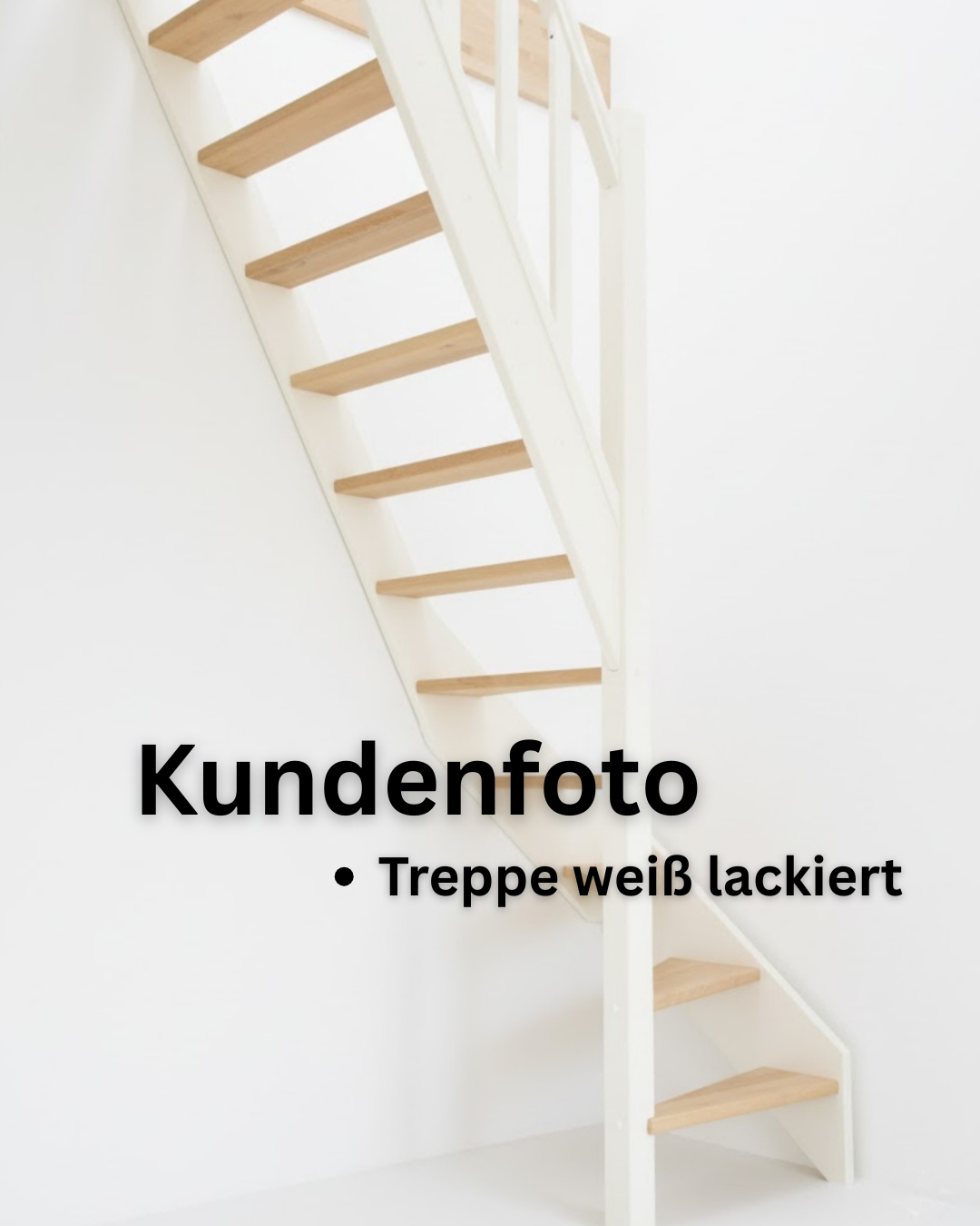 Raumspartreppe Paderborn Fichte - 1/4 gewendelt links