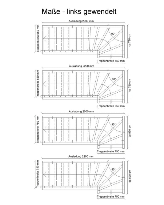 1/4 Classic Raumspartreppe Maßanfertigung