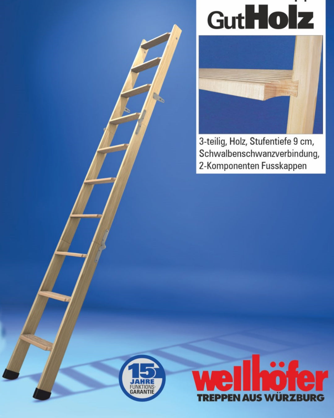 Treppenteil Wellhöfer Gutholz 3teilig