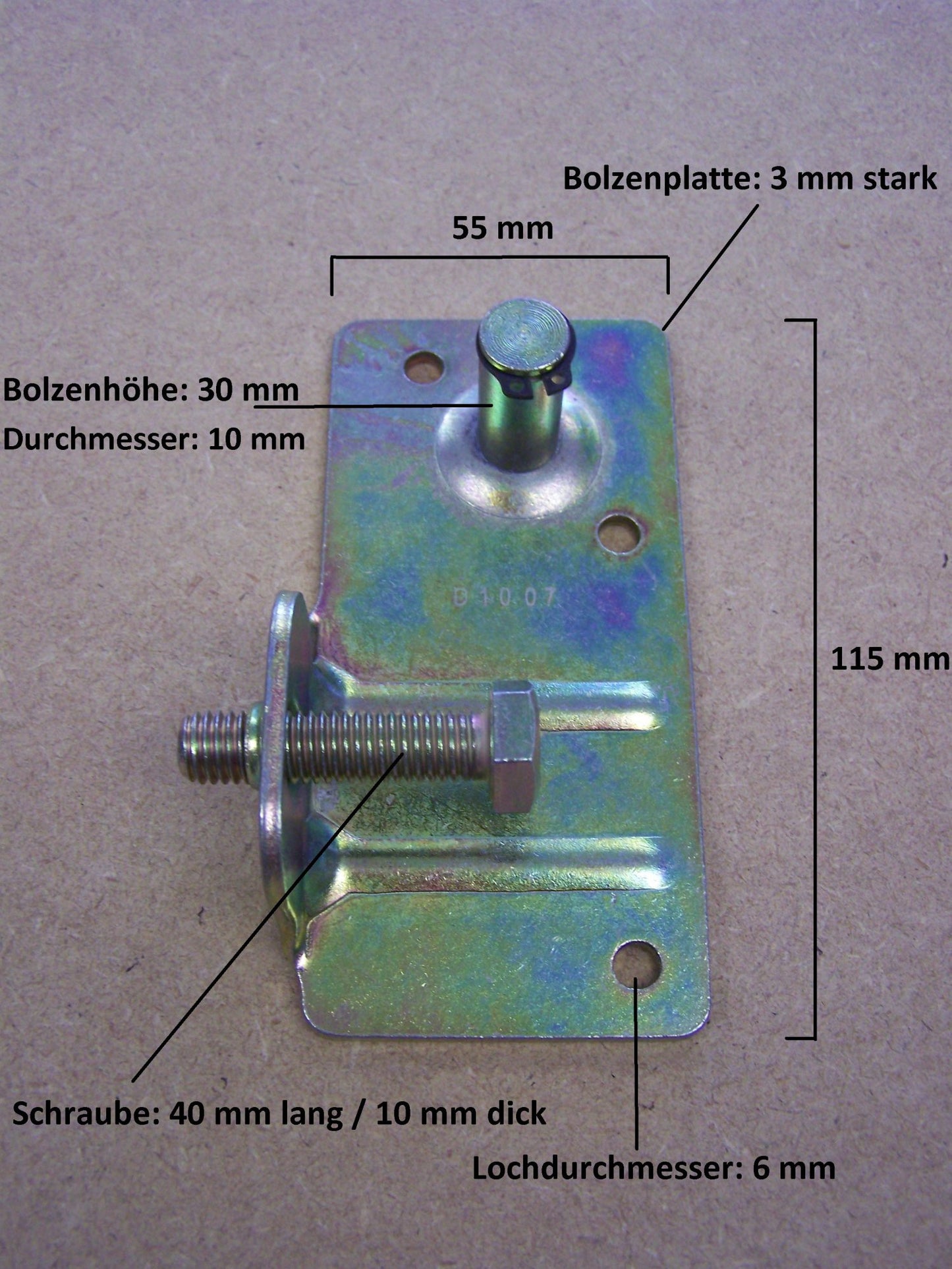 Ersatzteil Bolzenplatte Dolle Bodentreppe Profi, Extra, F30 und F90