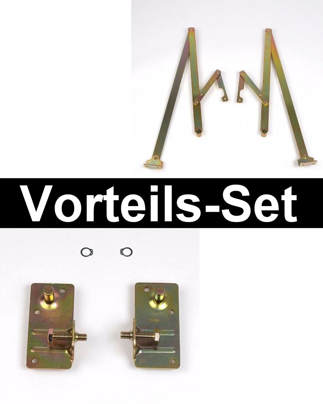 Ersatzteil Set Knickhebel + Bolzenplatte Dolle Bodentreppe Profi, Extra und F30