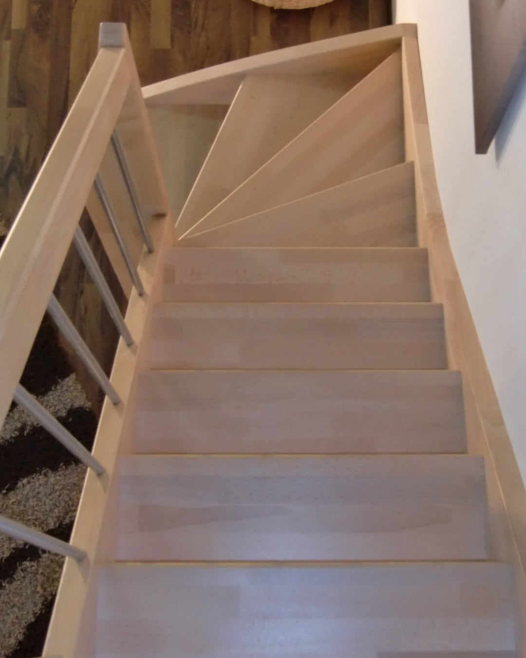 1/4 Classic Raumspartreppe Maßanfertigung, naturbelassen