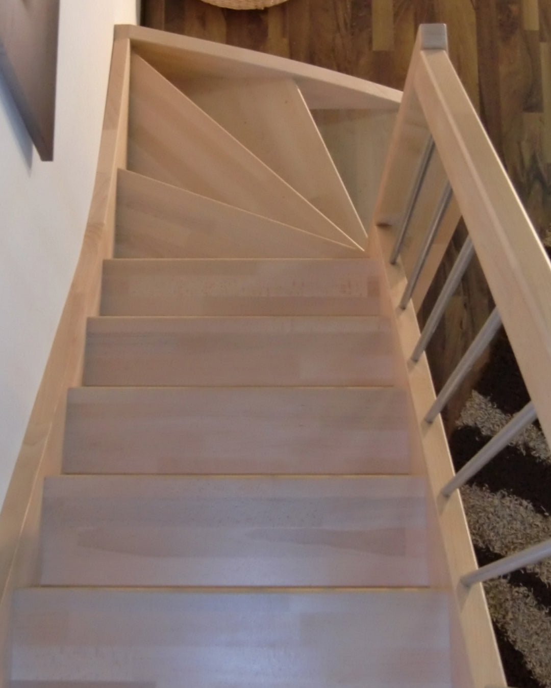 1/4 Classic Raumspartreppe Maßanfertigung, naturbelassen