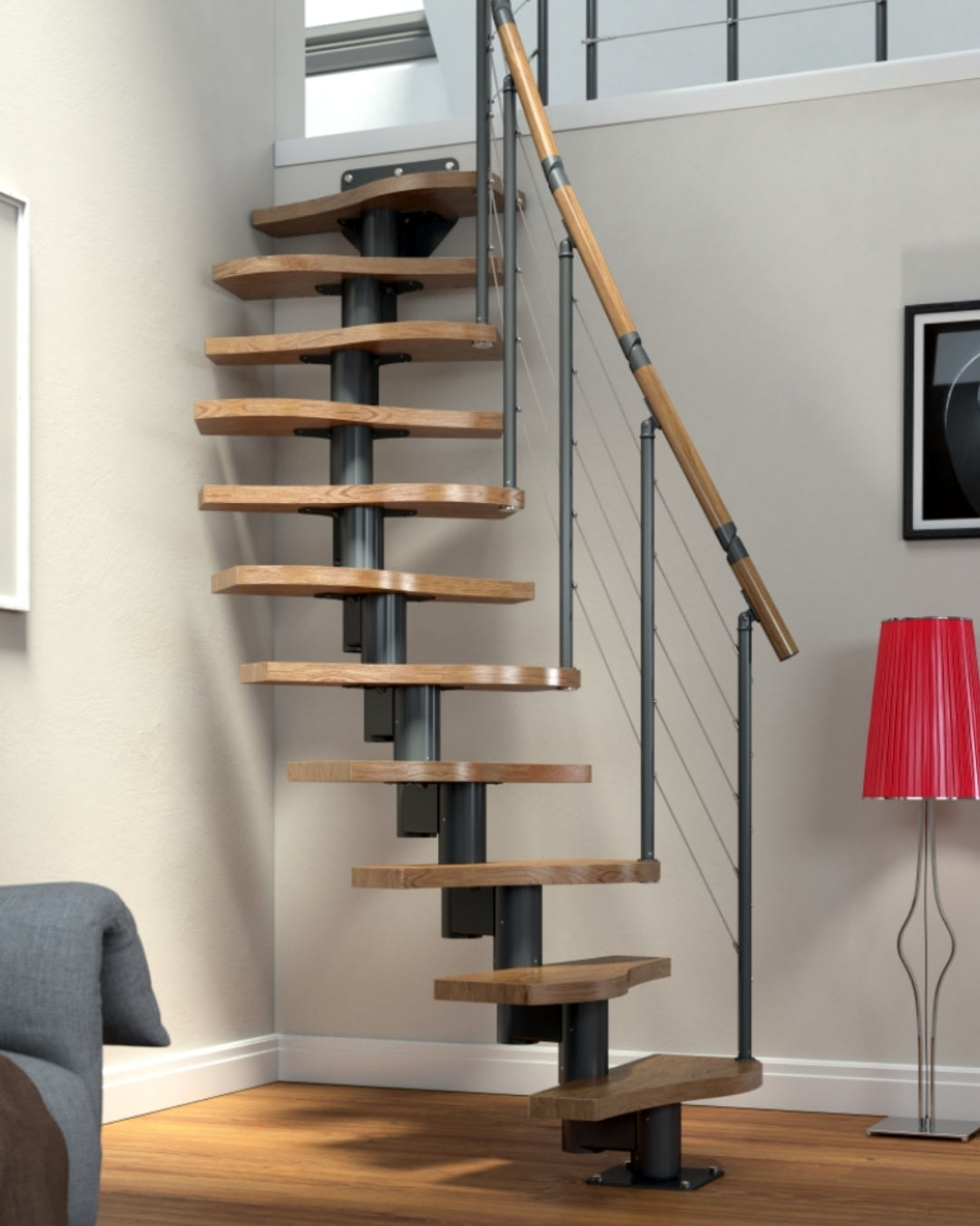 Mittelholmtreppe Dolle Basel - anthrazit