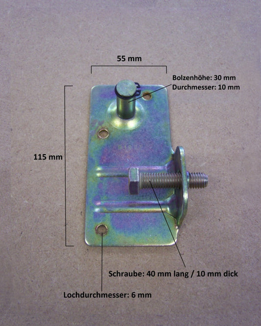 Ersatzteil Bolzenplatte Dolle Bodentreppe Profi, Extra, F30 und F90 LINKS