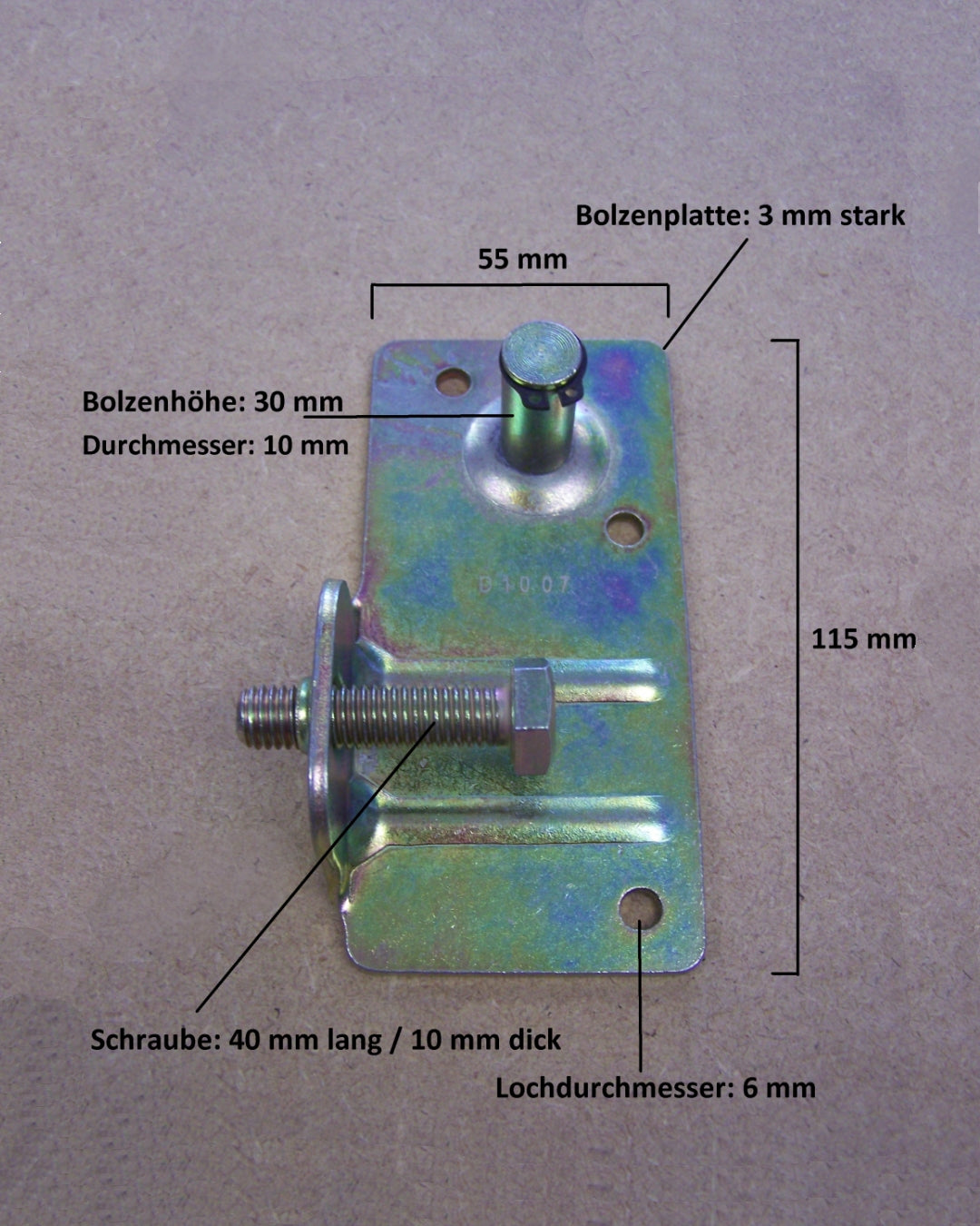 Ersatzteil Set Bodentreppe Knickhebel und Bolzenplatte RECHTS