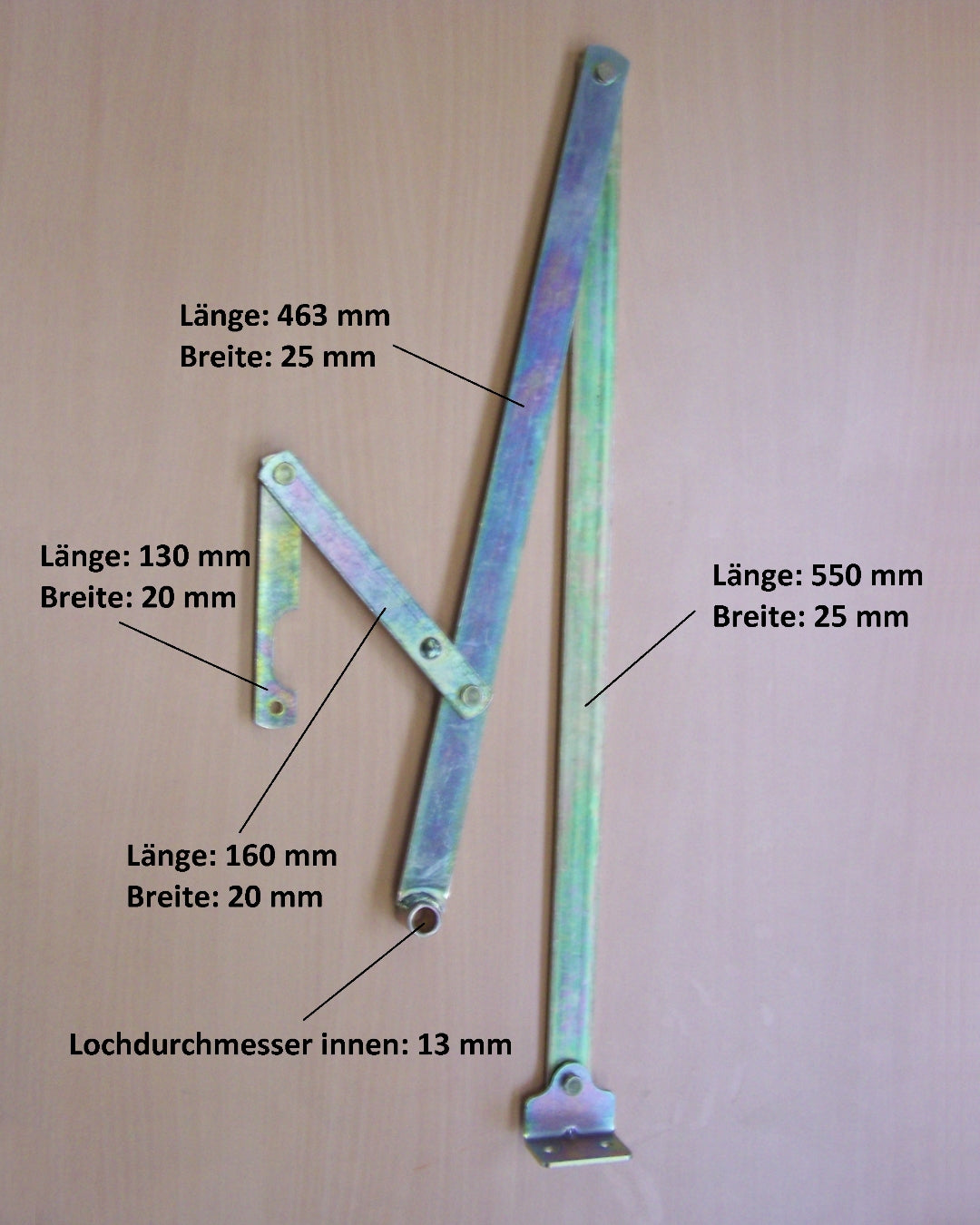 Ersatzteile für Roto Columbus Cadet, Quadro - Knickhebel und Bolzenplatte beidseitig