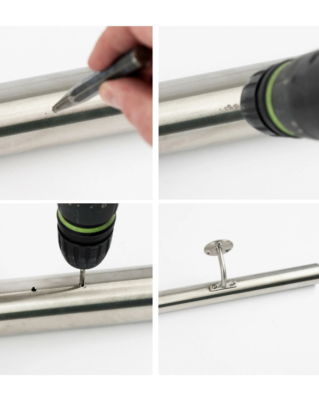 Handlaufset aus Aluminium inkl Halter - 1500 mm Länge