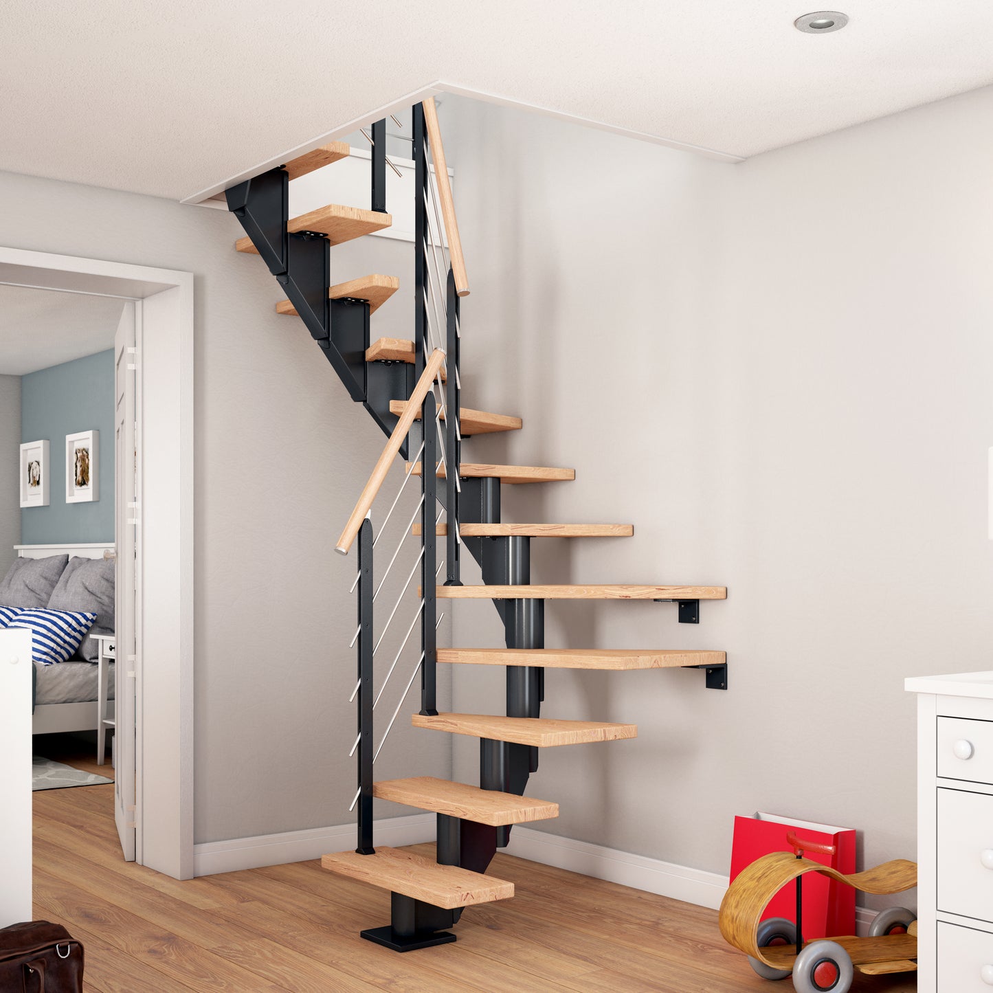 DOLLE Frankfurt Anthrazit 75 cm mit Designgeländer – Produktbild 12