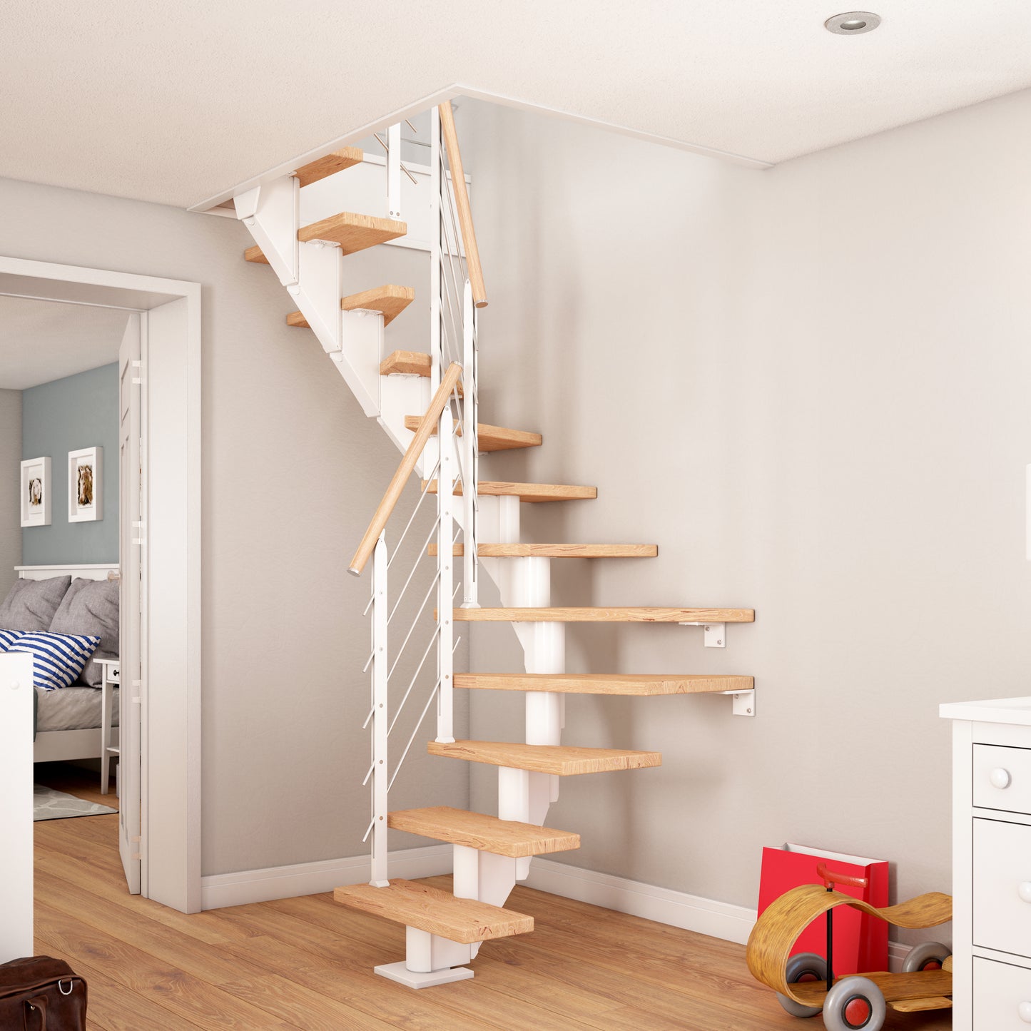 DOLLE Frankfurt Weiß 75 cm mit Designgeländer – Produktbild 12