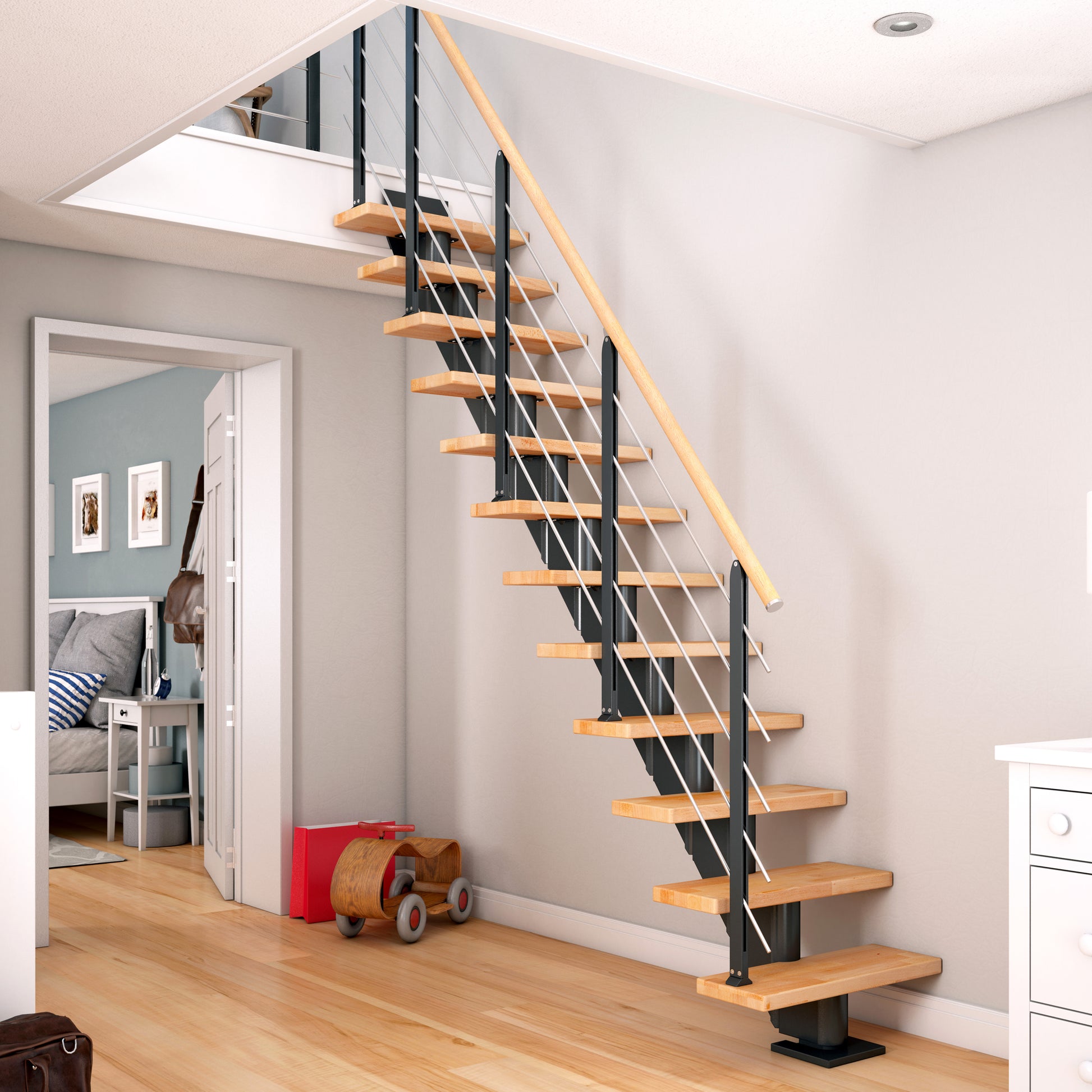 DOLLE Frankfurt Anthrazit 75 cm mit Designgeländer – Produktbild 2