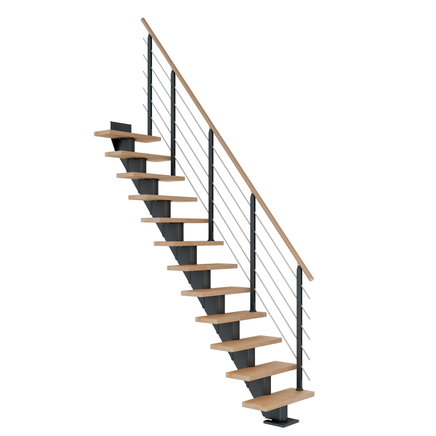DOLLE Frankfurt Anthrazit 75 cm mit Designgeländer – Produktbild 1