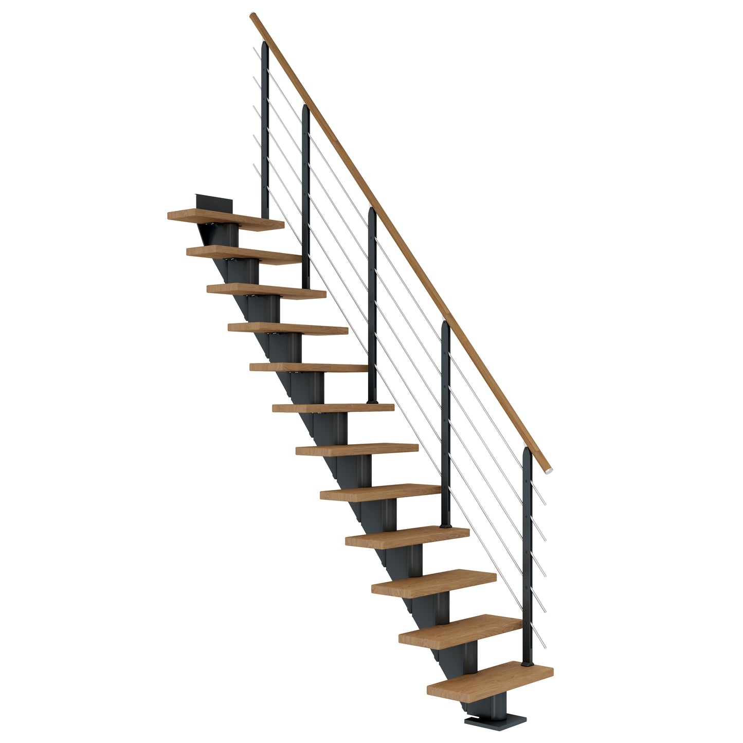 DOLLE Frankfurt Anthrazit 75 cm mit Designgeländer – Produktbild 3