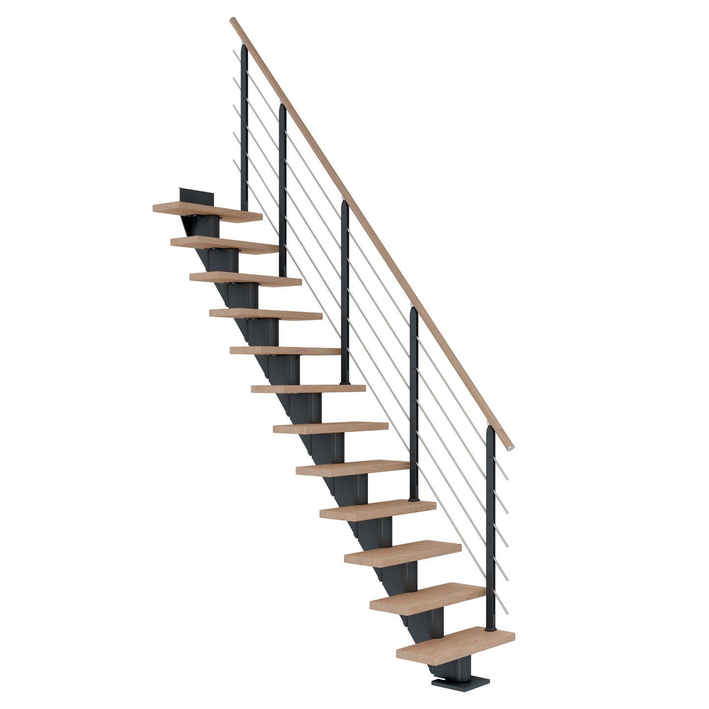 DOLLE Frankfurt Anthrazit 75 cm mit Designgeländer – Produktbild 4