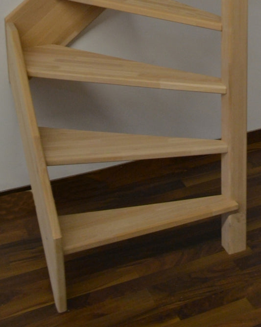 Raumspartreppe Paderborn Buche - 1/4 gewendelt rechts