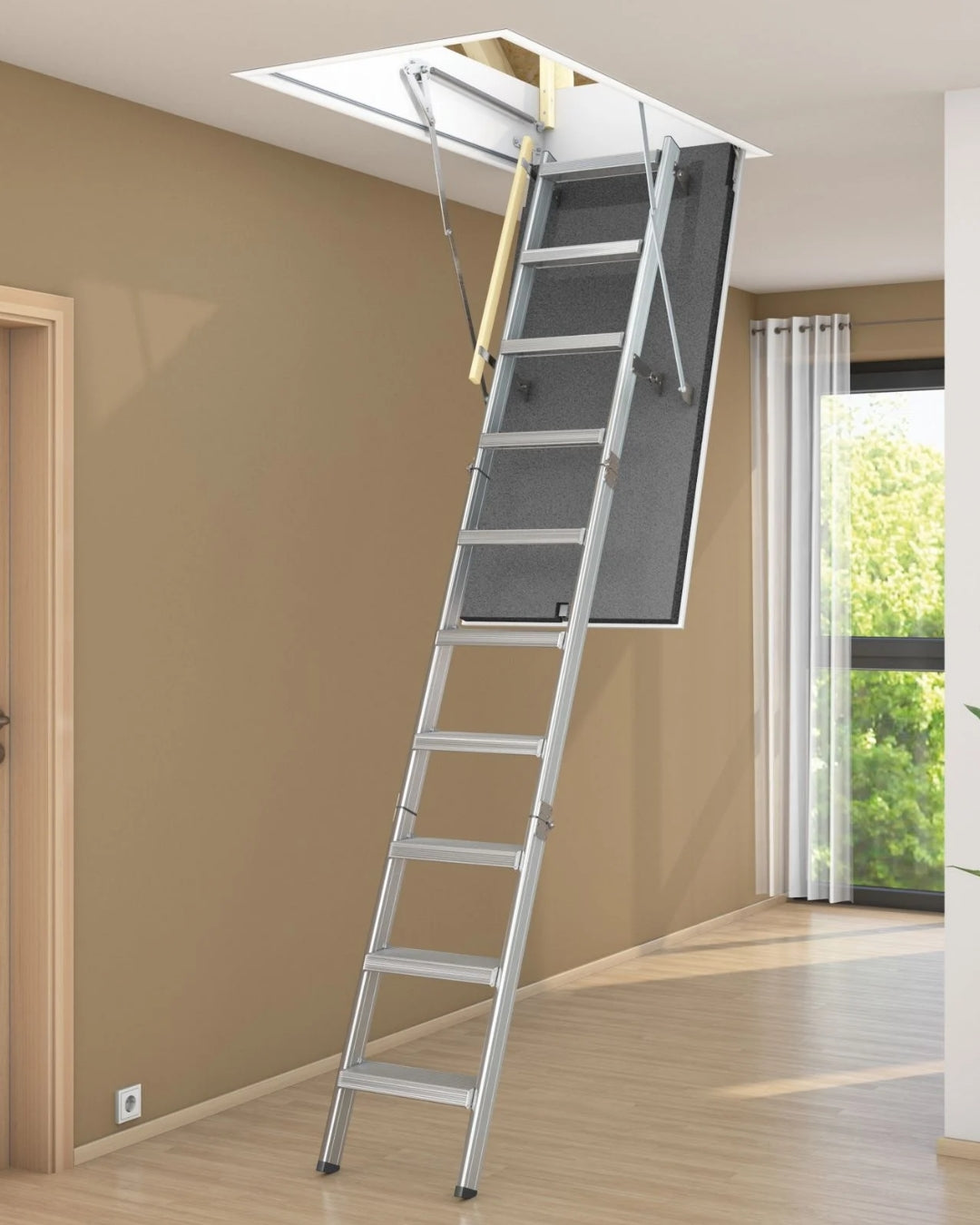 Bodentreppe WELLHÖFER AluDrei Wärmeschutz 3D